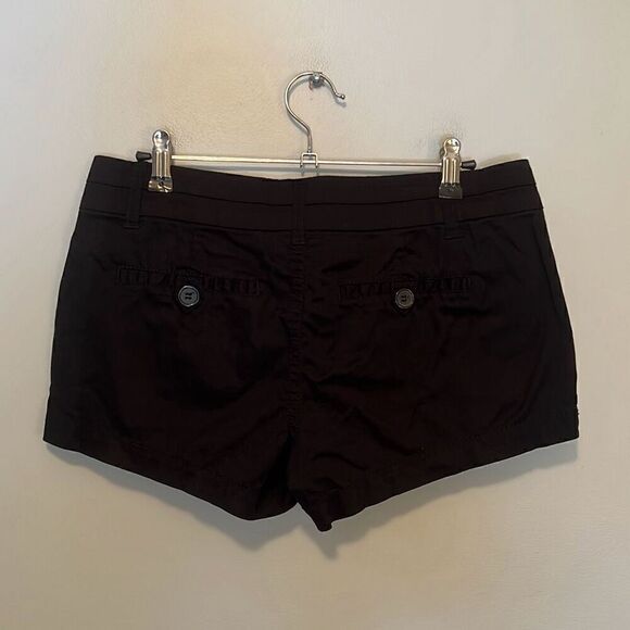 Free Style Revolution Womens Black Stretch Fabric Flat Front Chino Shorts - Picture 3 of 5